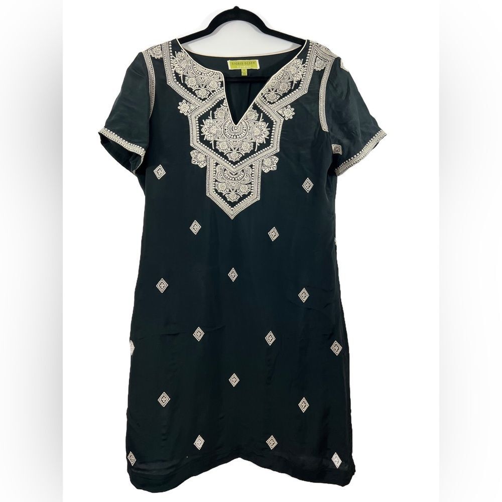 Sigrid Olsen Signature Short Sleeve Embroidered S… - image 1